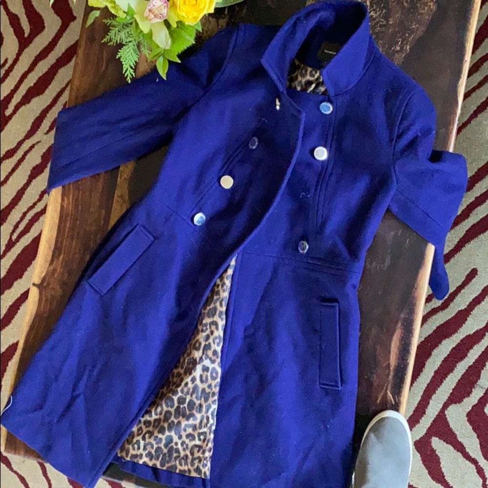 Express wool mid length pea coat size small